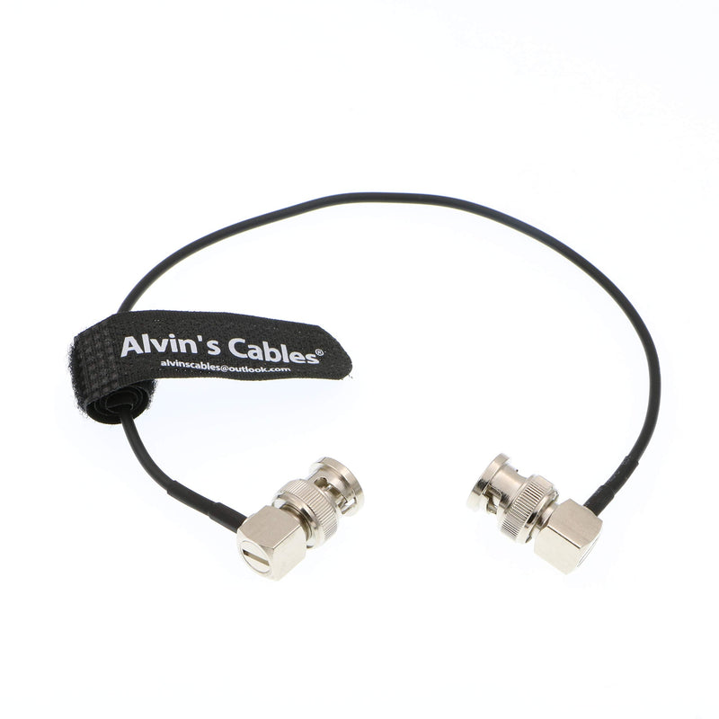 [Australia - AusPower] - Alvin's Cables SDI Cable 3G BNC HD SDI Cable Thin Flexible for Sony FS5| FS7| FX6, Atomos Shogun Inferno, Atomos Ninja, Zacuto Gratical Eye, Right Angle to Right Angle 30CM|12inches 90° to 90° Black 