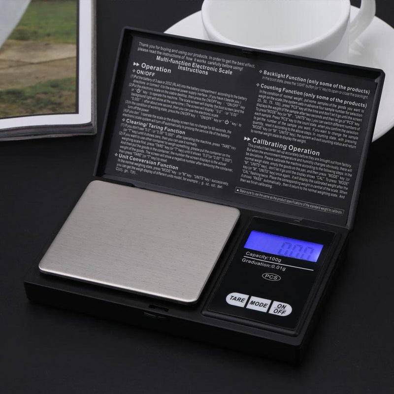 [Australia - AusPower] - Jewelry Scale Digital 0.01g Gram G Scale Portable High Precision Scale Pocket Size for Jewelry Herb Coffee Scale(100g/0.01g) 