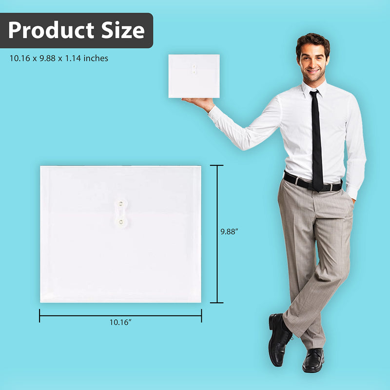[Australia - AusPower] - 1InTheOffice Poly Envelopes w/ Side Opening, Letter, Clear, 10/Pack 