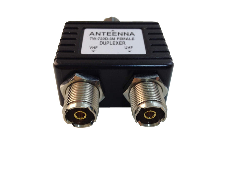 [Australia - AusPower] - Anteenna TW-720D-3M Female Duplexer SO-239-S0-239(VHF)/SO-239(UHF) UHF Female-UHF Female(VHF)/UHF EMALE(UHF) MJ-MJ(VHF)/MJ(UHF) 