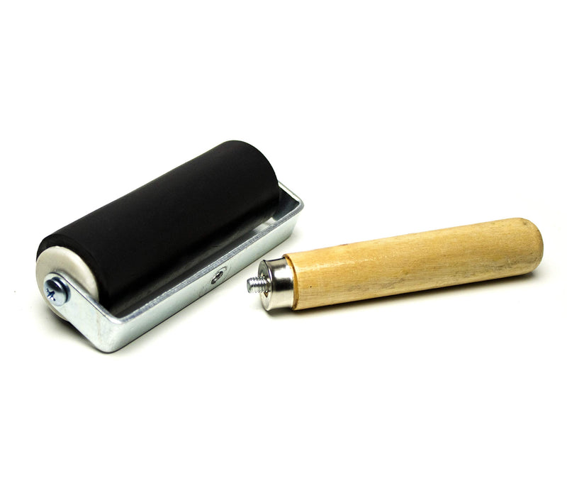[Australia - AusPower] - Bastex 4 inch Brayer Roller. Hard Rubber Applicator for Arts & Crafts, Ink, Printmaking, Block Stamping, Printing, Applying Glue, Wallpaper and More 