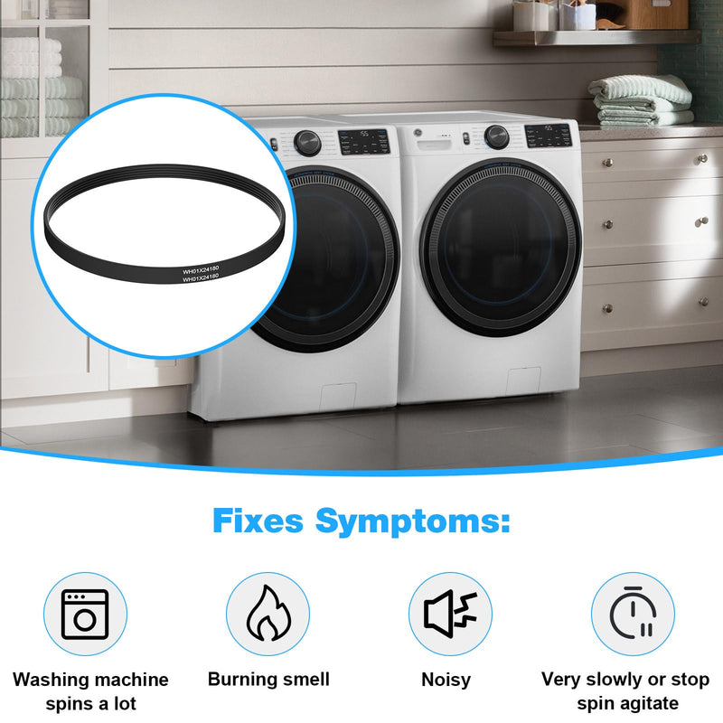 [Australia - AusPower] - WH01X24180 Washer Motor Drive Belt Replacement GE Clothes Washing Machine Parts AP6024314,4455970,PS11736832-23" Long, 5 Ribs, 4 Grooves Drive Belt 