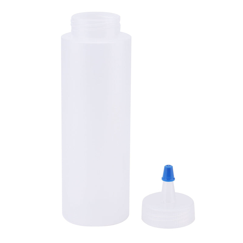 [Australia - AusPower] - Fasmov 20 Pack 8-ounce Plastic Condiment Squeeze Squirt Bottles, Plastic Squeeze Bottles with Blue Tip Cap for Ketchup, Sauces, Salad Dressings, Crafts and More 