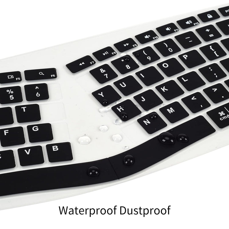 [Australia - AusPower] - CaseBuy Keyboard Cover Compatible with Logitech Ergo K860 Wireless Ergonomic Keyboard, Logitech K860 Accessories, K860 Keyboard Protector Skin,Black Black 