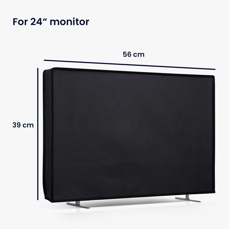 [Australia - AusPower] - kwmobile Dust Cover for 24" TV - Fabric Case TV Protector for Flat Screen TVs - Dark Blue 