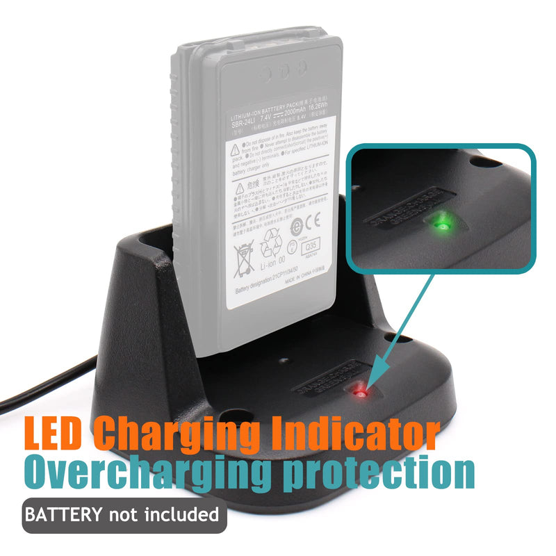 [Australia - AusPower] - Replace SBH-28 Charger Compatible for Yaesu FT-70DR FT-70D FT-70 Radio Yaesu SBR-24li Battery Desktop Rapid Charger 