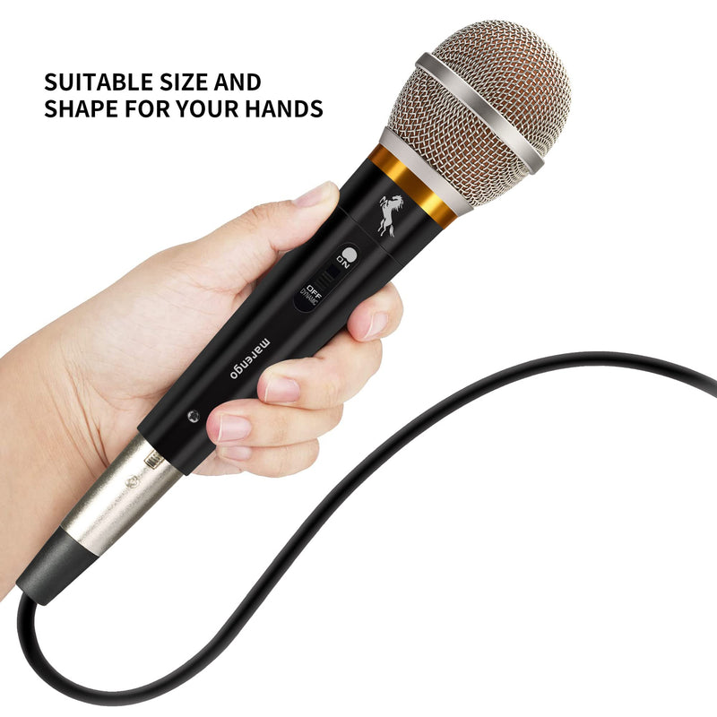 [Australia - AusPower] - Marengo Dynamic Vocal Microphone for Karaoke Speaker,Wired Handheld Mic with On and Off Switch and 13ft Detachable Cable 