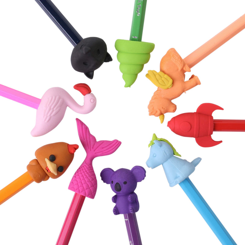 [Australia - AusPower] - Mr. Pen- Animal Topper Erasers, 22 Pack, 8 Pack Take Apart Animal Erasers, Pencil Toppers, Pencil Erasers Toppers for Kids, Eraser Tops, Cap Erasers for Pencils, Fun Erasers Kids, Pencil Top Erasers 