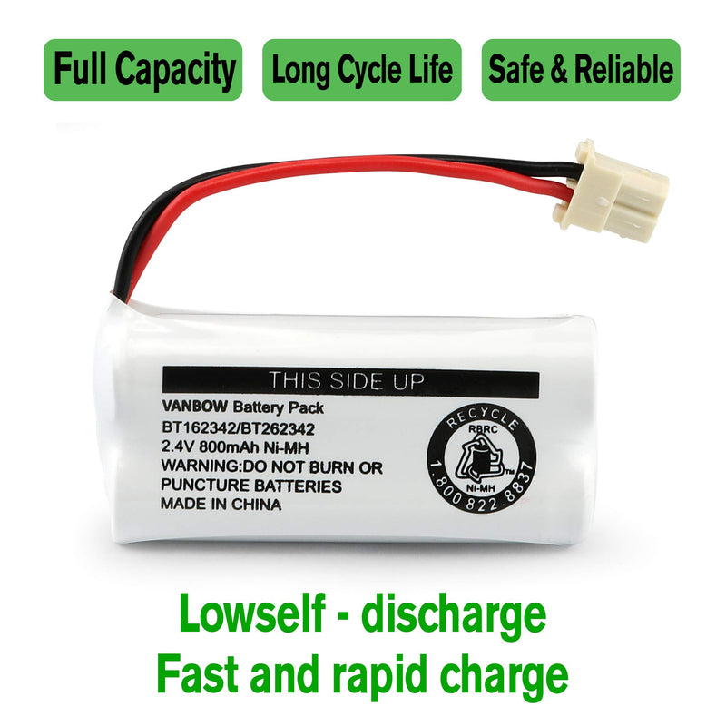 [Australia - AusPower] - VANBOW BT183342 BT283342 BT166342 BT266342 BT162342 BT262342 Cordless Phone Battery Compatible with CS6114 CS6419 CS6719 EL52300 CL80112 CS6719-2 Cordless Handsets (Pack 3) Pack 3 