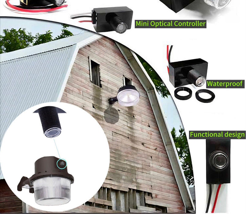 [Australia - AusPower] - AUTIDEFY 2-Pack 120VAC Light Control Sensor Switch, Outdoor Dusk to Dawn Photoelectric Light Sensor, Auto-on Off Hard-Wired Post Eye Light Control for Controlling All Kinds of LED Lamps. 