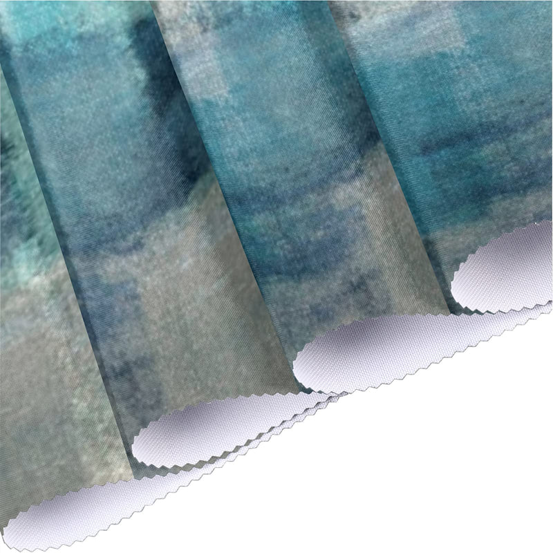 [Australia - AusPower] - Modern Teal Turquoise Placemats for Round Table Set of 4 Grey Abstract Wedge Table Mats with Centerpiece Heat Resistant Washable Place mats for Indoor Outdoor Kitchen Dinning Table Decoration (5 Pcs) 