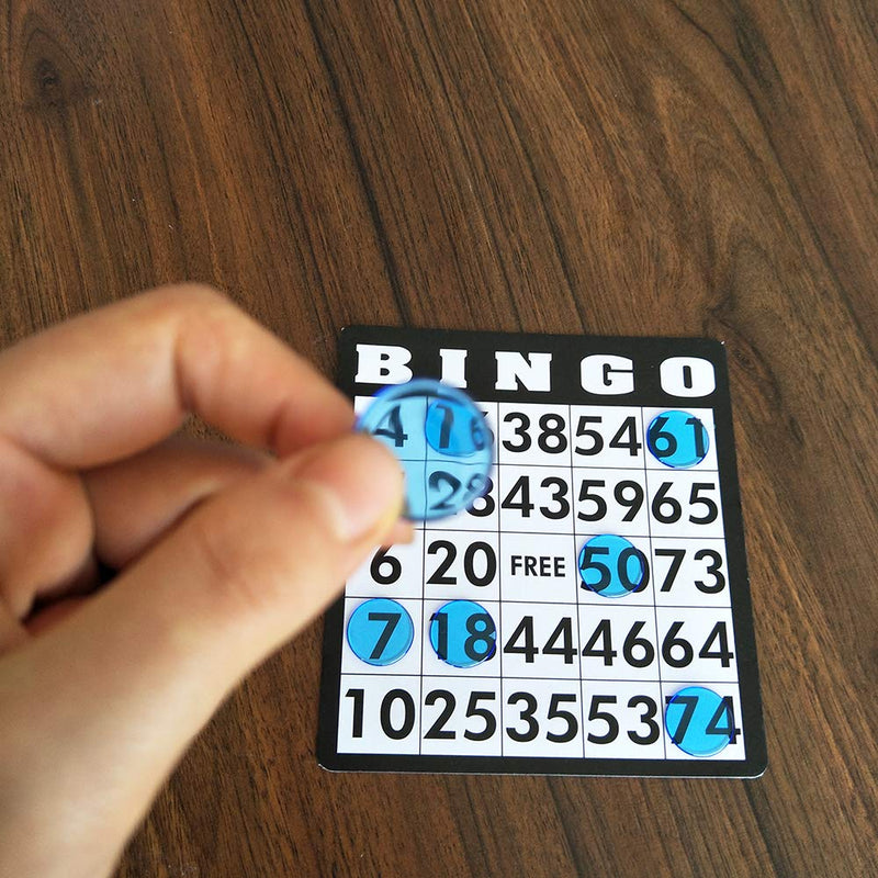 [Australia - AusPower] - YH Poker Yuanhe 1000 Pieces 3/4 inch Transparent Bingo Chips (Several Colors Available) Blue 