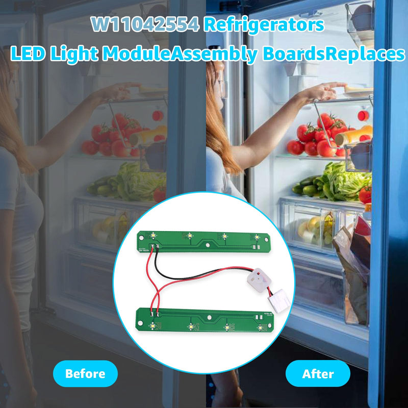 [Australia - AusPower] - Sousery W11042554 Refrigerators LED Light Module Board compatible with Whirlpool Amana Maytag Refrigerator Replaces W11527432 W11333374 W11101384 W11387579 