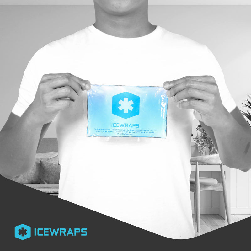 [Australia - AusPower] - ICEWRAPS 5”x7” Gel Ice Packs For Injuries - Reusable | Hot Cold Pack for Injuries, Pain Relief, and Migraines | Soft Ice Pack For Neck, Shoulder, and Knee | Flexible Gel Compress Ice Packs | Pack of 4 
