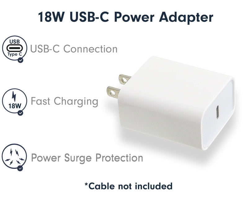 [Australia - AusPower] - Sonix USB-C Power Adapter, Wall Charger Block,18W Fast Charging, Compatible with Apple iPhone 12 Series and iPhone 13 Series, White, (XY18W-1204-PD) 