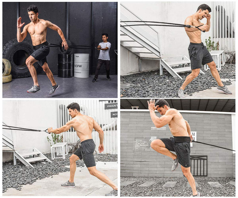 [Australia - AusPower] - YNXing Resistance Training Rope Explosive Force Bounce Physical Training Resistance Rope Improving Speed, Stamina and Strength 6.6ft Elastic rope 