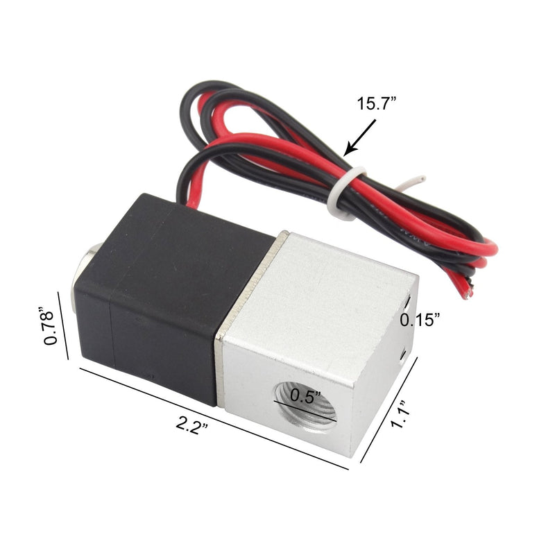 [Australia - AusPower] - 1/4inch DC 12V 2 Way Normally Closed Electric Solenoid Air Valve 