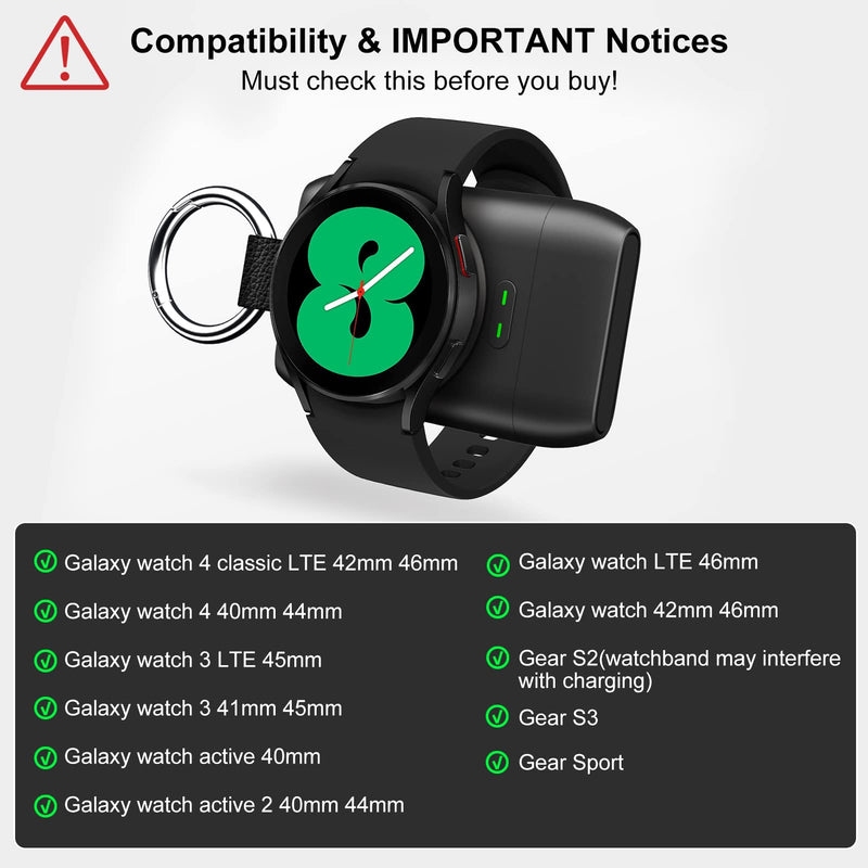 [Australia - AusPower] - Portable Charger for Samsung Galaxy Watch 4 Classic/3/Active 2/Gear S3, Travel Keychain Galaxy Watch Charger for Galaxy Watch 4, USB C 1400mAh Magnetic Charger Dock for Samsung Smart Watch 