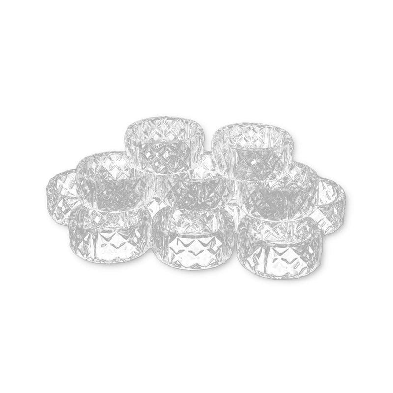 [Australia - AusPower] - Clear Crystal Plastic Napkin Holder Rings 12 Pieces 2 inch 