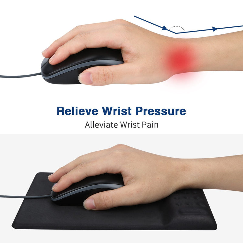 [Australia - AusPower] - Aelfox Gaming Mouse Pad with Wrist Support, Ergonomic Mouse Wrist Rest for Computer / Laptop / Mouse Black 