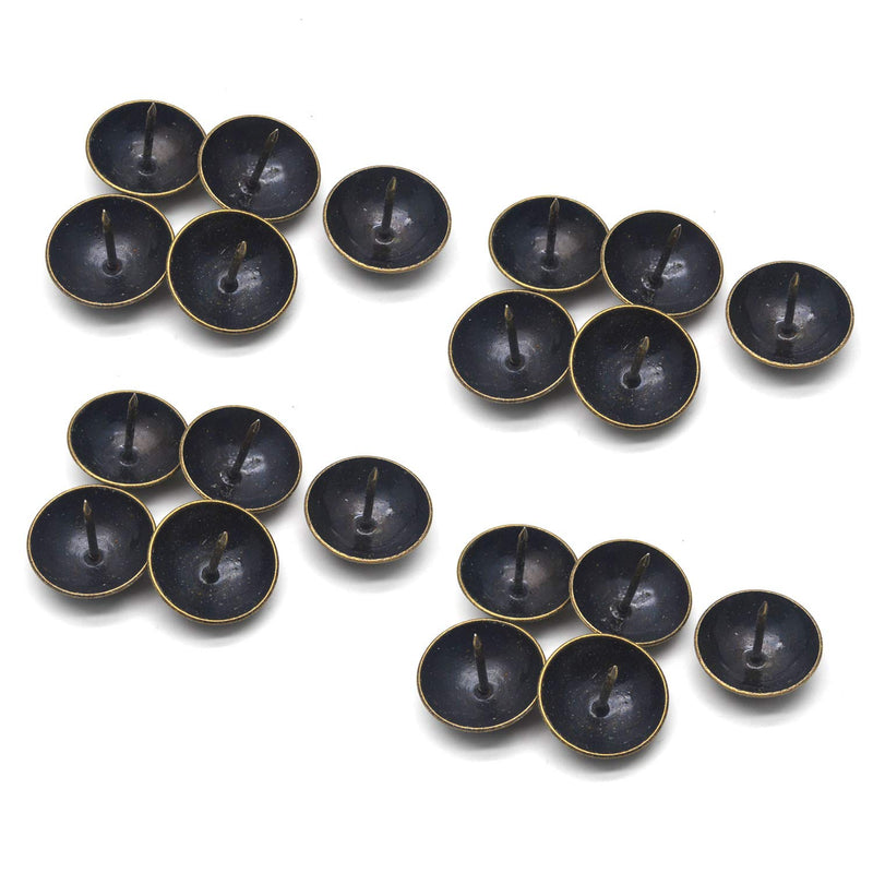 [Australia - AusPower] - Antrader 1-1/5" x 1" Household Upholstery Nails, Furniture Round Head Thumb Tack, Antique Brass, Pack of 20 1-1/5" × 1" ‎bronze 