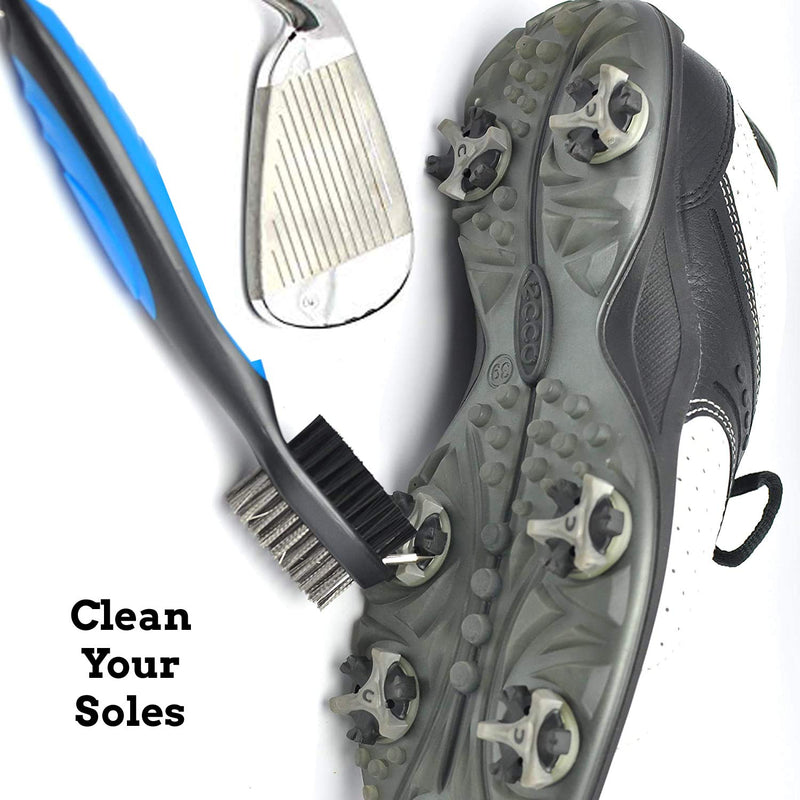 [Australia - AusPower] - ToVii Golf Towel Microfiber Waffle Pattern Golf Towel | Brush Tool Kit with Club Groove Cleaner | Golf Divot Tool | Golf Accessories for Men 