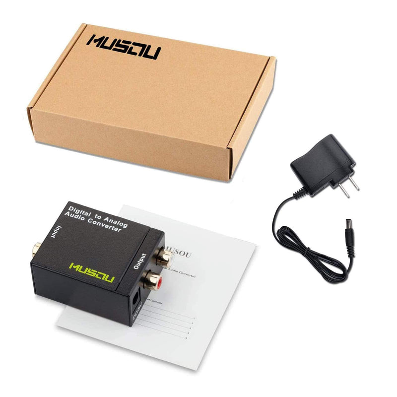 [Australia - AusPower] - Musou Digital Optical Coax to Analog RCA Audio Converter Adapter 