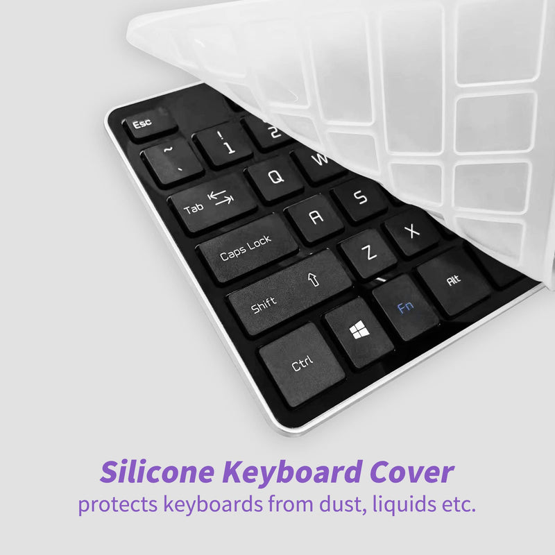 [Australia - AusPower] - BFRIENDit Wireless Keyboard Ultra - Quiet Chocolate Keys 2.4GHz Connection Slim Wireless Computer Keyboard for Windows 10/8/7/Vista, Microsoft & PC, Smart TV, RF1430K - Black 