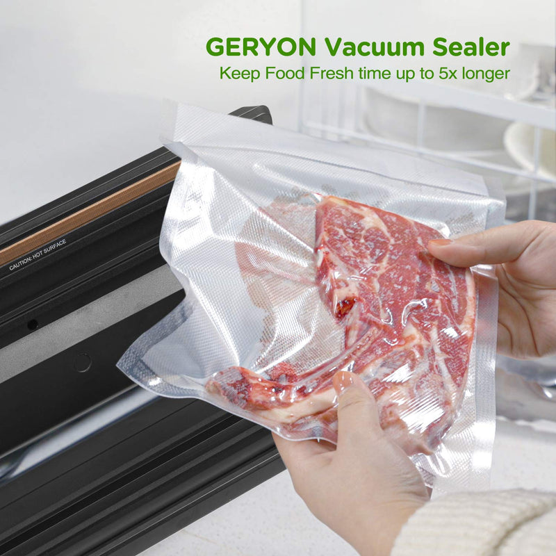 [Australia - AusPower] - GERYON Vacuum Sealer Bags, Vacuum Sealer Rolls for All Food Vacuum Sealer Machines, 2 Pack 8" x 16' 1-8x16ft roll 