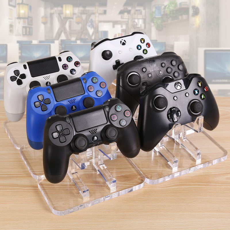 [Australia - AusPower] - OAPRIRE Universal Controller Stand Holder - Fits Modern and Retro Game Controllers - Perfect Display and Organization - Limited Edition Handcrafted Controller Accessories with Crystal Texture Clear 