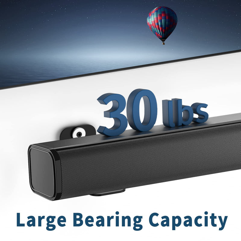 [Australia - AusPower] - notiela 2 Pack Universal Soundbar Mount Shelf Sound Bar Mounts for Samsung, Sony, LG, Vizio, Bose, Onn and More Soundbar Wall Mount - Sound Bar Mount Under TV Black Two Pack 