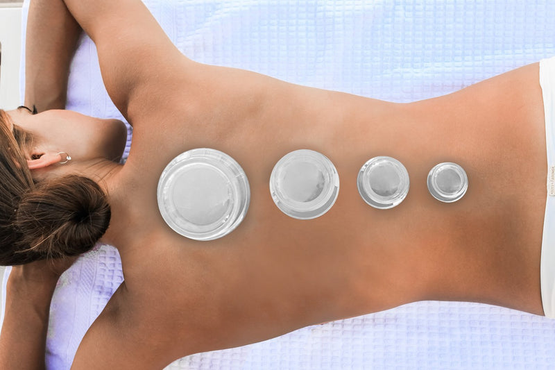 [Australia - AusPower] - Edge Cupping Therapy Sets - Silicone Vacuum Suction Cupping Cups – Muscle, Nerve, Joint Pain Relief (Clear) (6 Piece Set) 6 Piece Set 