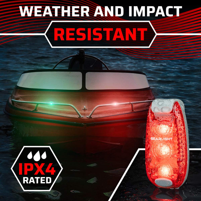 [Australia - AusPower] - GearLight S1 LED Safety Lights [4 Pack] for Boat, Kayak, Bike, Dog Collar, Stroller, Runners and Night Running - Clip On, Strobe, Warning, Flashing, Blinking, Reflective Light Accessories 