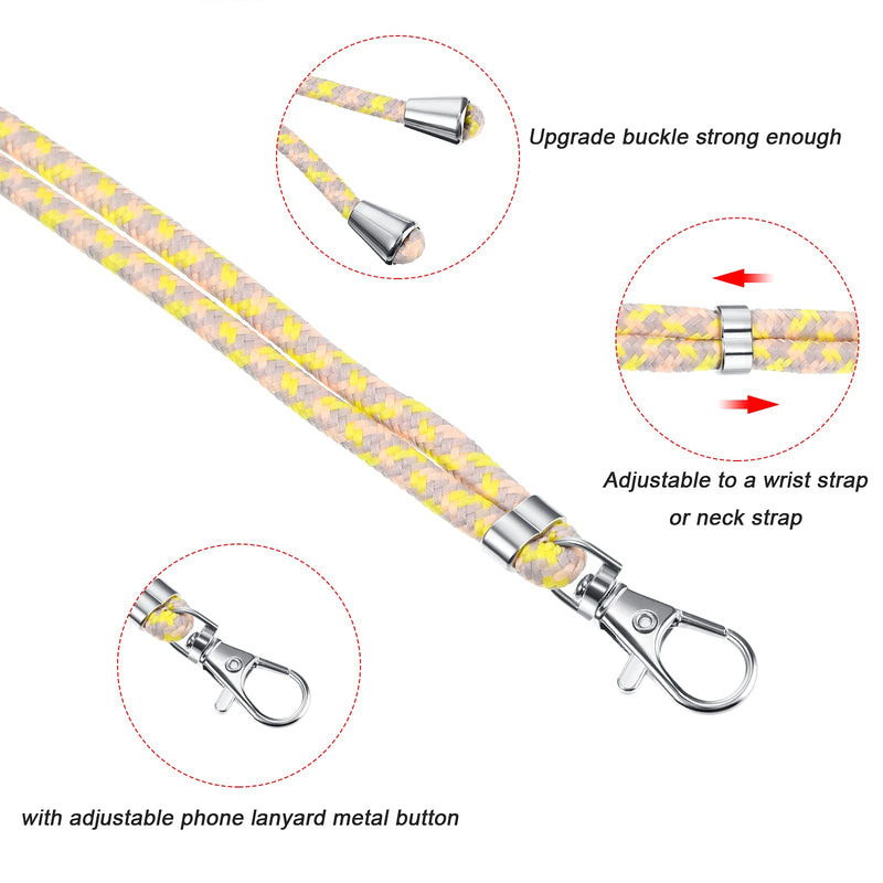 [Australia - AusPower] - Phone Lanyard Universal Crossbody Nylon Patch Neck Cell Phone Lanyard Adjustable Strap Detachable Safety Pad Compatible Vivid Colors 