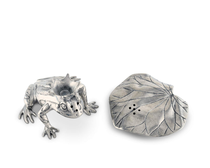 [Australia - AusPower] - Vagabond House Frog Prince Salt and Pepper Shaker Set S&P Shaker 3 inch x 3 inch 
