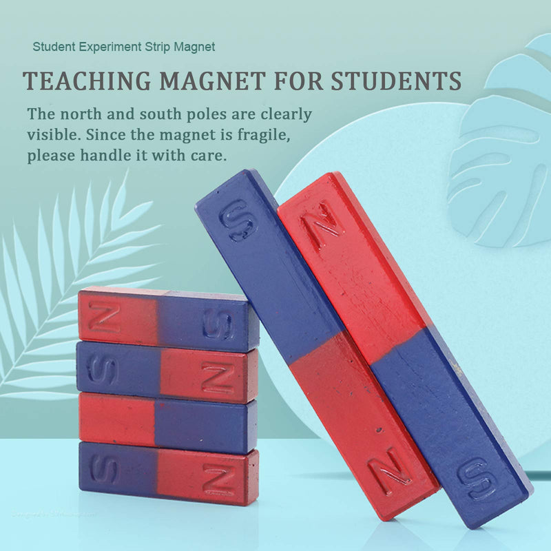 [Australia - AusPower] - Educational Long Alnico Bar Magnet Small with North South Identified for Students Teachers Science Education 2Pcs 