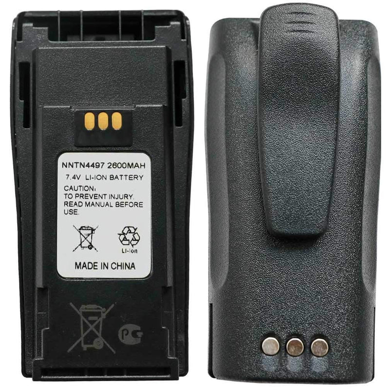 [Australia - AusPower] - Teseko NNTN4497CR Two-Way Radio Battery 2600mAh 7.4V Li-ion Replacement for Motorola NNTN4497 NNTN4497CR NNTN4970 Talkabout Radios+Belt Clip 