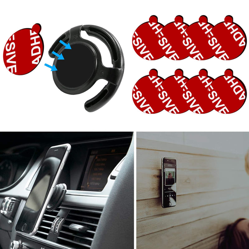 [Australia - AusPower] - 8 Pack Sticky Adhesive Compatible with Socket Mount Base, PKYAA Double-Sided Replacement Tape for Car Magnetic Phone Holder, 4 Pack Sticker Pads for Collapsible Grip & Stand Base 