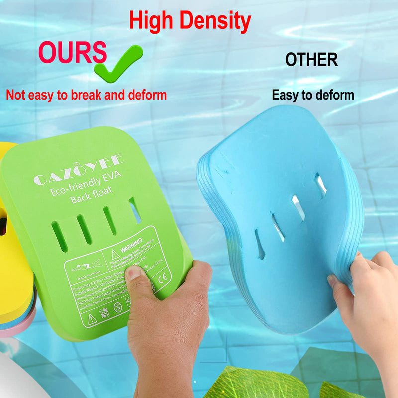 [Australia - AusPower] - Kids Back Float, Thicken Safety Swim Floaties with Secure Buckle, Adjustable 4 Split Layers Swim Bubble Belts, Colorful Swim Foam for Swimming Beginners Swim Trainer Swim Lessons Pool Equipment, 8.8" 