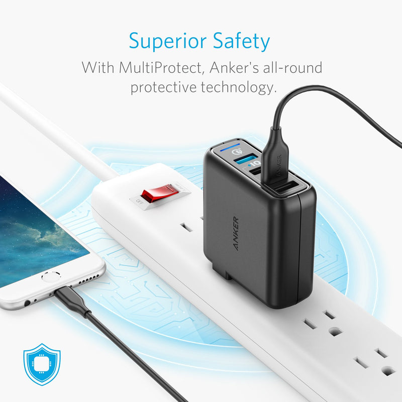 [Australia - AusPower] - Anker Quick Charge 3.0 43.5W 4-Port USB Wall Charger, PowerPort Speed 4 for Galaxy S7/S6/edge/edge+, Note 4/5, LG G4/G5, HTC One M8/M9/A9, Nexus 6, with PowerIQ for iPhone 7, iPad, and More 