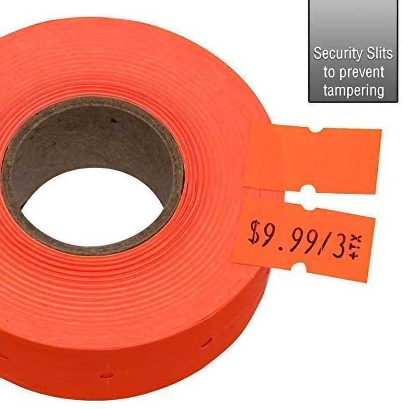 [Australia - AusPower] - Perco 1 Line Fluorescent Red Labels - 1 Sleeve, 8,000 Blank Pricing Labels for Perco 1 Line Price and Date Guns 1 Line Labels Flou. Red - 1 Sleeve 