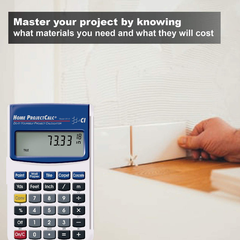 [Australia - AusPower] - Calculated Industries 8510 Home ProjectCalc Do-It-Yourselfers Feet-Inch-Fraction Project Calculator | Dedicated Keys for Estimating Material Quantities and Costs for Home Handymen and DIYs, White 