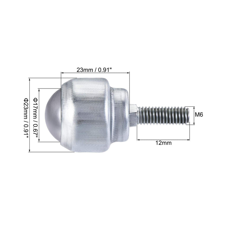 [Australia - AusPower] - uxcell Ball Transfer Bearing Unit 17mm 44Lbs Carbon Steel Bolt-Fixing Type for Transmission Pack of 4 