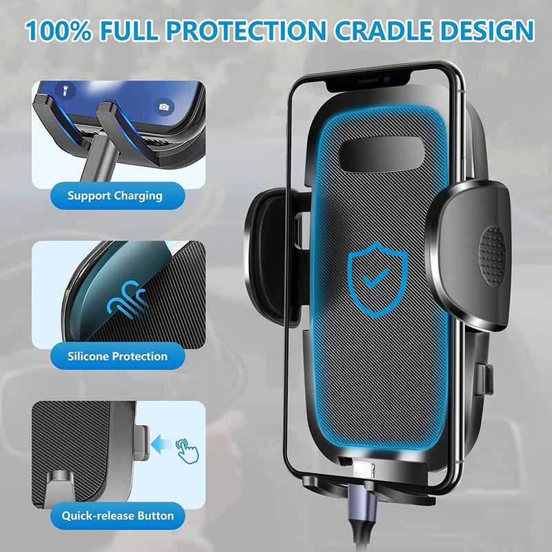 [Australia - AusPower] - Car Phone Holder Mount,Sporthomer Phone Holder Car Vent,Adjustable 360°Rotation & One-Button-Release Universal Cell Phone Holder car for iPhone/Samsung Galaxy/Huaweiwei 