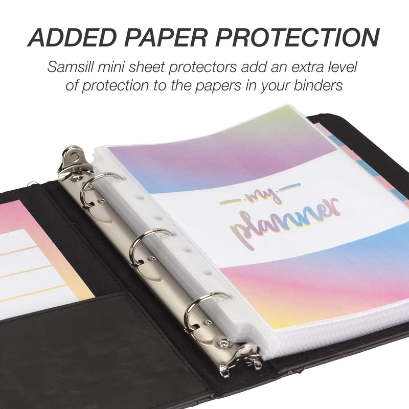 [Australia - AusPower] - Samsill Vintage Hardback Jr. Book Style 3 Ring Binder, 1 Inch Round Ring, Holds 200 Sheets – Black 