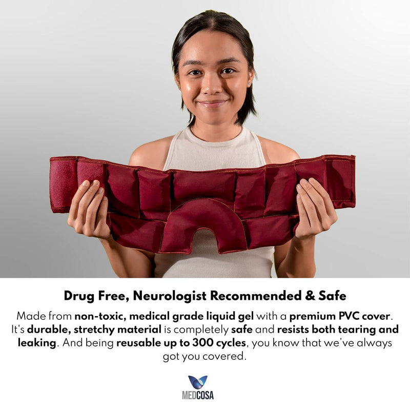 [Australia - AusPower] - Medcosa Headache and Migraine Relief Wrap | Stay Chilled When a Migraine Strikes | Keep Your Head Cool with Our Double Function Mask & Hat | Ice Beanie Migraine Relief Products 