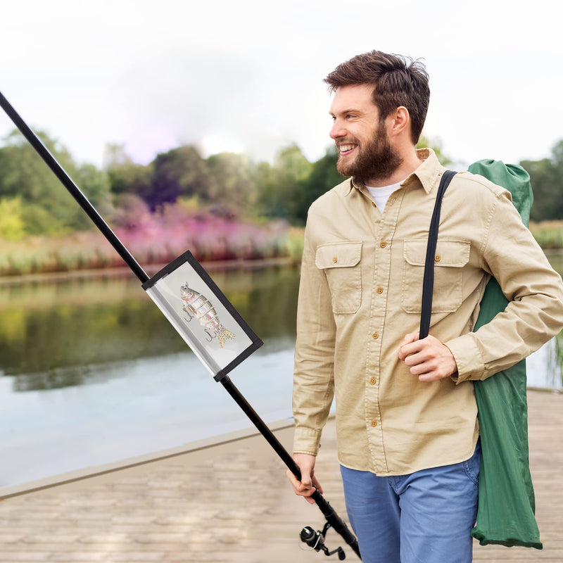 [Australia - AusPower] - Bombrooster Fishing Lure Covers Wraps, 5 Pack Transparent PVC Fishing Hook Protector Velcro, Plastic Soft Baits Covers for Rod 