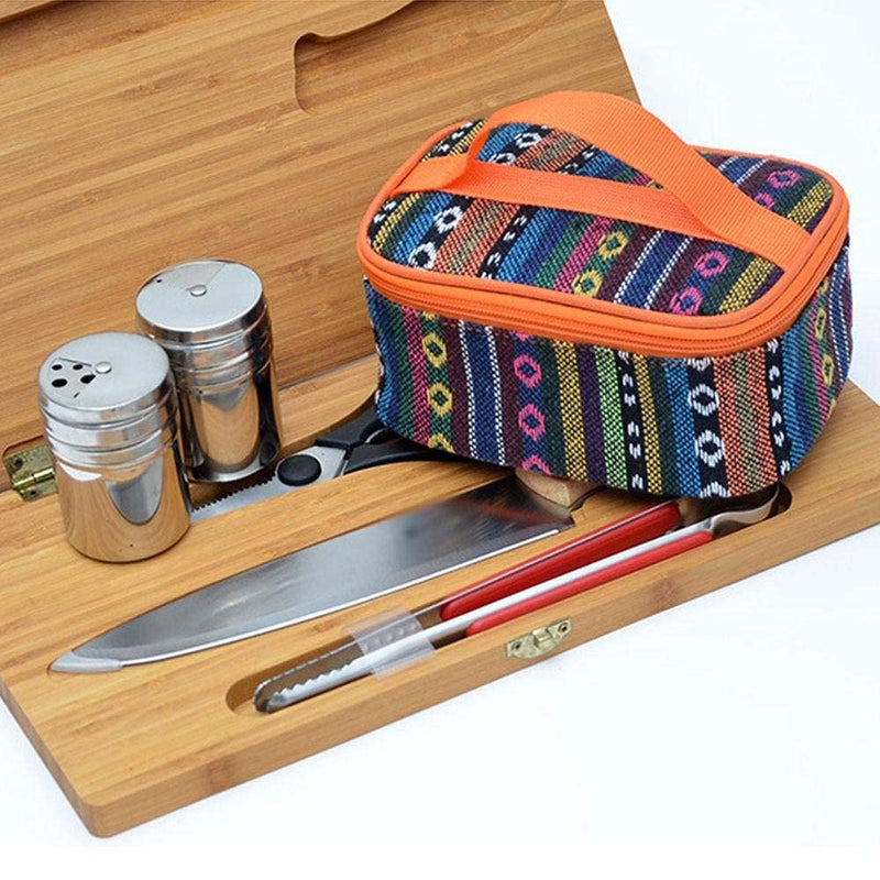 [Australia - AusPower] - Stainless Steel Spice Shaker with Rotating Lids and Travel Bag, Salt And Pepper Shakers Set For Salt Sugar Spice Dry Herb Spice Condiment (6 Pcs ) 