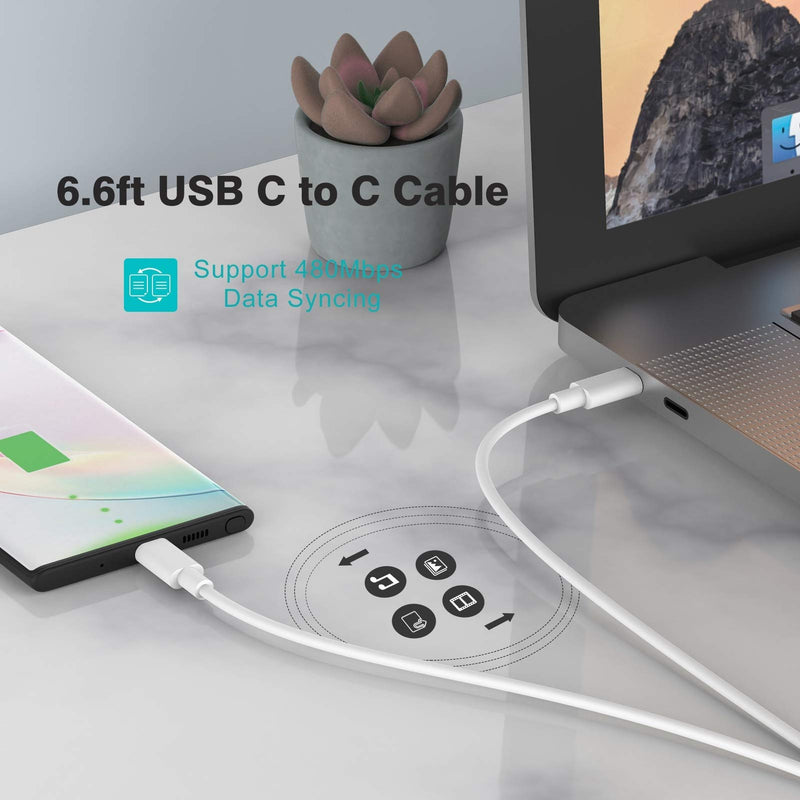[Australia - AusPower] - SZPOWER 61W USB C Charger Power Adapter Compatible with MacBook Pro 13, 15 inch, USBC New Air 13 inch 2020, 2019, 2018, 12 inch, Thunderbolt 3 Laptop Power Supply Type C, LED, 6.6ft USB C to C Cord 
