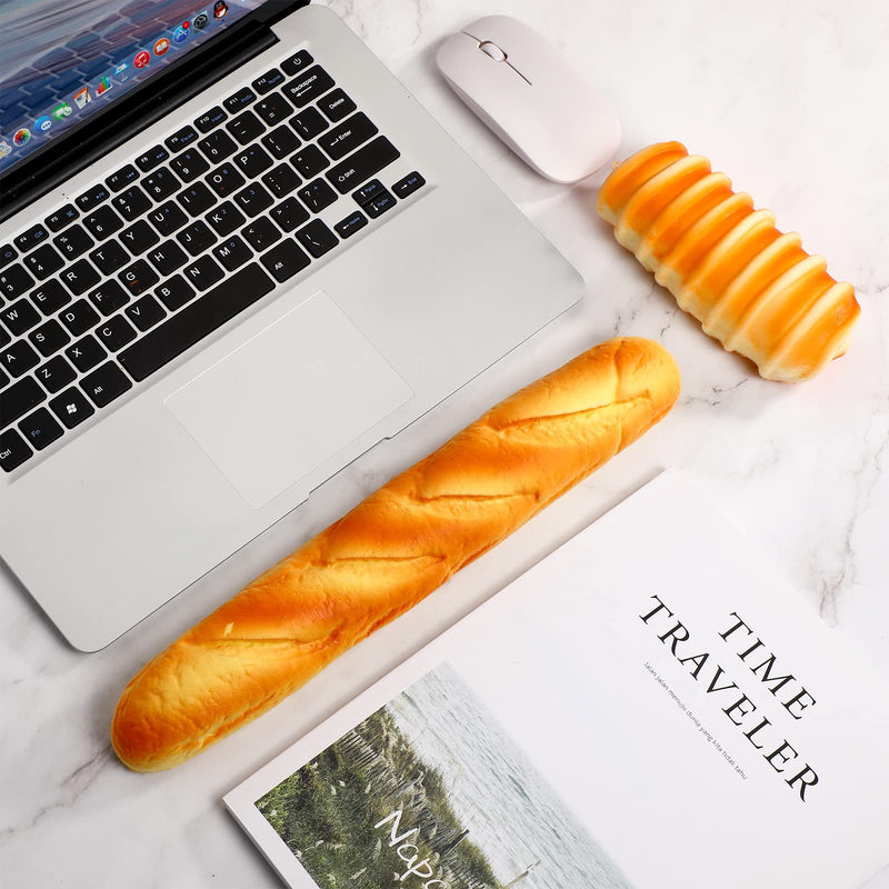 [Australia - AusPower] - 2 Pieces Keyboard Mouse Wrist Rest Pad Wrist Rest Support Funny Desk Wrist Pad Toast Bread Keyboard Rest Cute Wrist Cushion for Keyboard Typing (13.4 x 2.2 x 1.6/ 5.9 x 1.6 x 2.4 Inch, Mixed Style) 13.4 x 2.2 x 1.6/ 5.9 x 1.6 x 2.4 Inch 